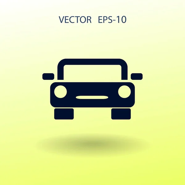 Flat long shadow Icona dell'automobile, illustrazione vettoriale — Vettoriale Stock