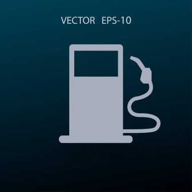 Düz yakıt simgesi. Vektör
