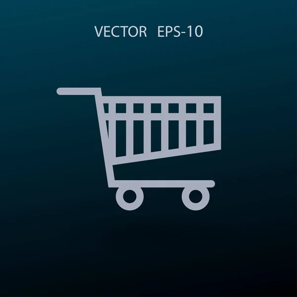 Icono plano de la carta de compras. ilustración vectorial — Vector de stock