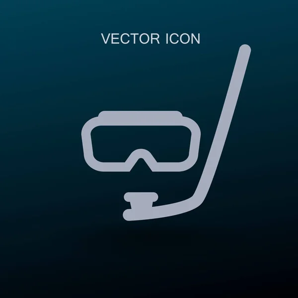 Masque de plongée illustration d'icône vectorielle — Image vectorielle