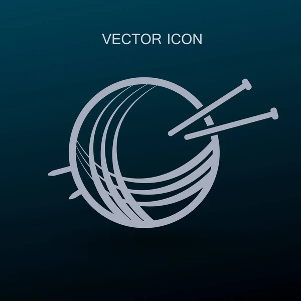 Yarn and knitting needles icon vector illustration — Stock Vector