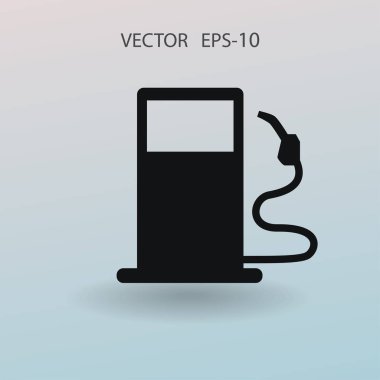 Düz yakıt simgesi. Vektör