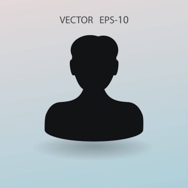 Düz simgesi işadamı. vektör çizim