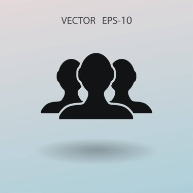 Takım çalışması düz simgesi. vektör çizim