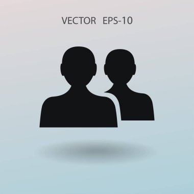 Takım çalışması düz simgesi. vektör çizim