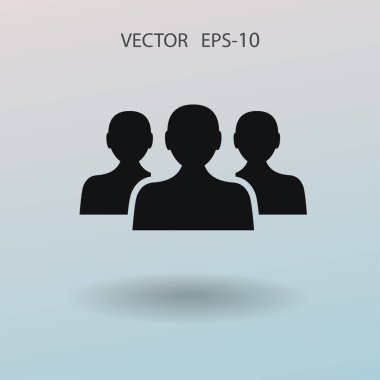 Takım çalışması düz simgesi. vektör çizim