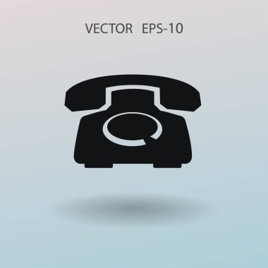 Bir telefon düz simgesi. vektör çizim