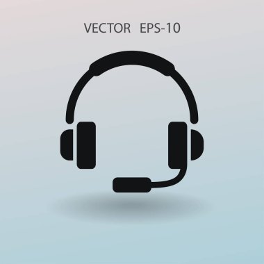 Düz simgesi desteği. vektör çizim