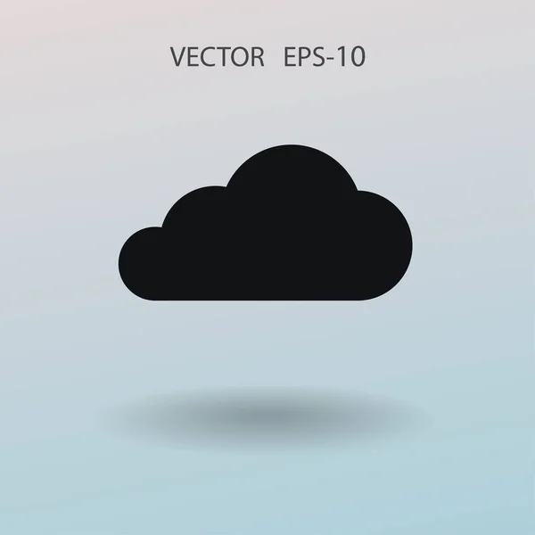 Icône plate du cloud. illustration vectorielle — Image vectorielle
