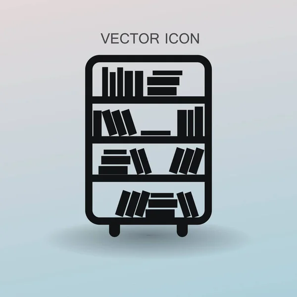 Estantes con ilustración de vectores de libros — Vector de stock