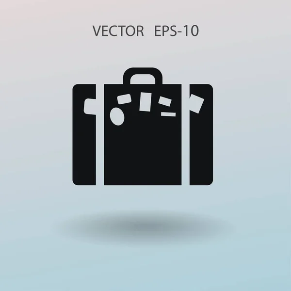 Icono plano de la ilustración vector bolsa — Vector de stock