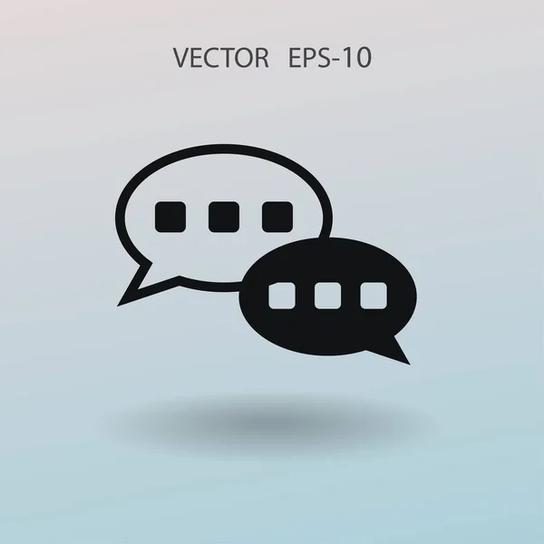 Icono plano de una comunicación. ilustración vectorial — Vector de stock