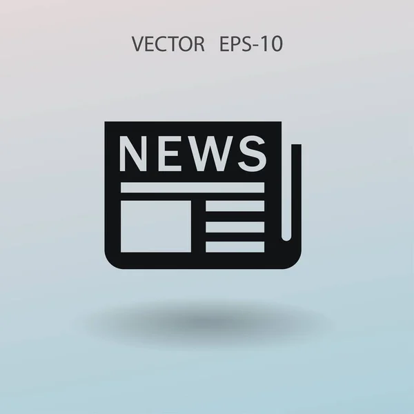 Icono plano de las noticias. ilustración vectorial — Archivo Imágenes Vectoriales