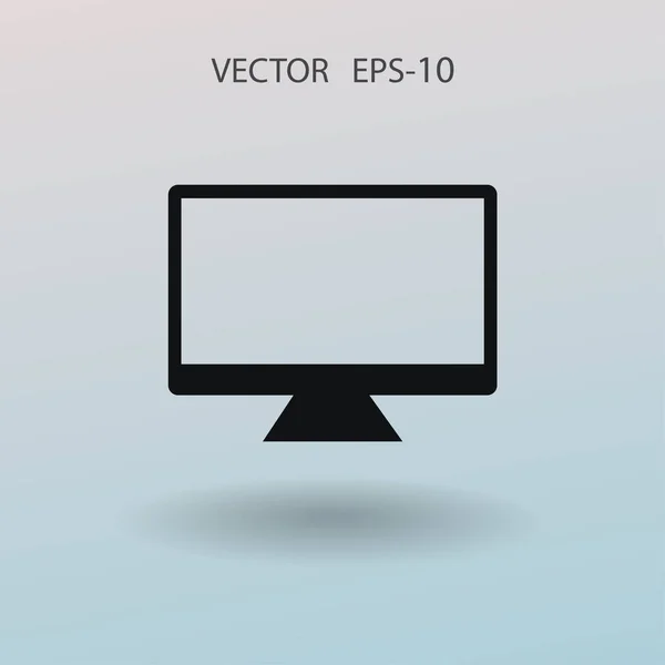 Flat ikonen för monitor. vektor illustration — Stock vektor