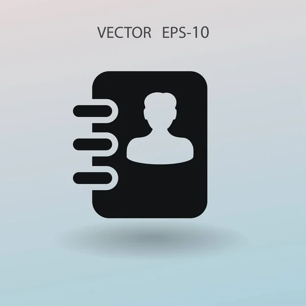 Flat ikonen kontakter bok. vektor illustration — Stock vektor