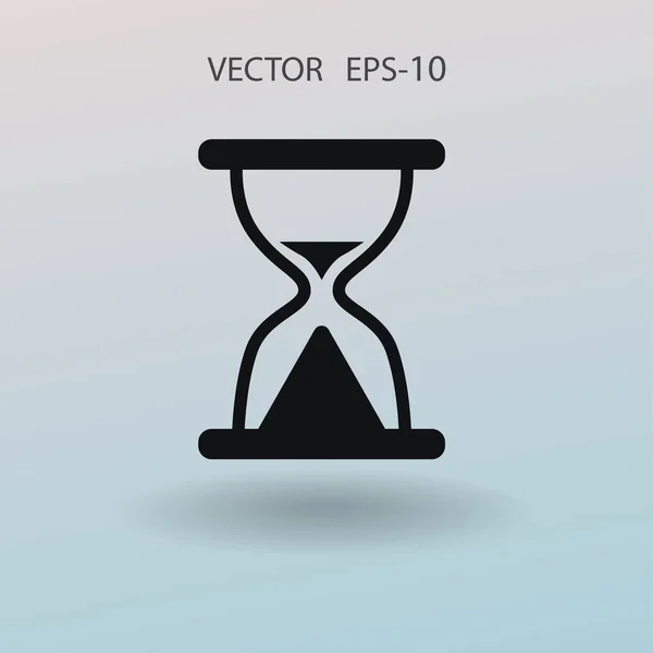 Platt ikon timglas. vektor illustration — Stock vektor