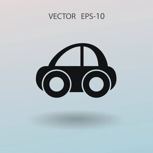 Sombra larga plana Icono del coche, ilustración del vector — Archivo Imágenes Vectoriales