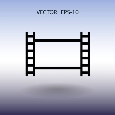 Düz simgesi video. vektör çizim