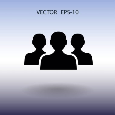 Takım çalışması düz simgesi. vektör çizim