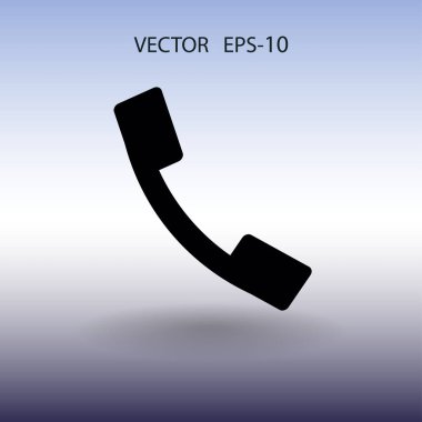 Bir telefon düz simgesi. vektör çizim