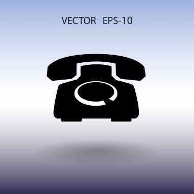 Bir telefon düz simgesi. vektör çizim