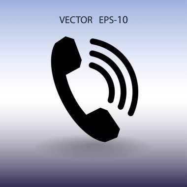 Bir telefon düz simgesi. vektör çizim