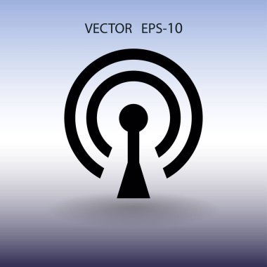 WiFi düz simgesi. vektör çizim