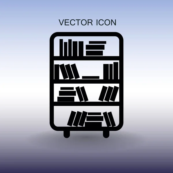 Estantes con ilustración de vectores de libros — Vector de stock