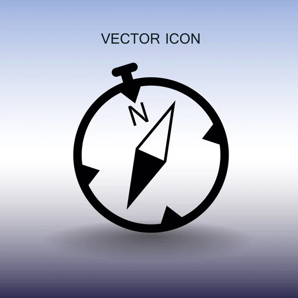 Icono de compás plano. ilustración vectorial — Vector de stock