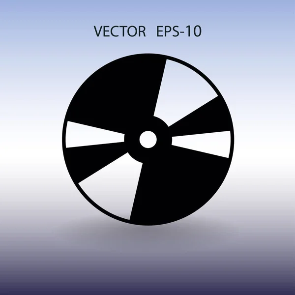 Platte icoon van Dvd-disk. vectorillustratie — Stockvector