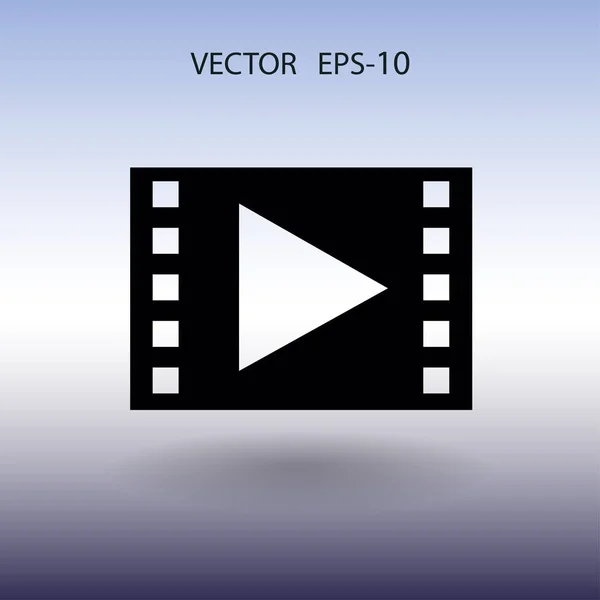 Ícone plano de vídeo. ilustração vetorial — Vetor de Stock