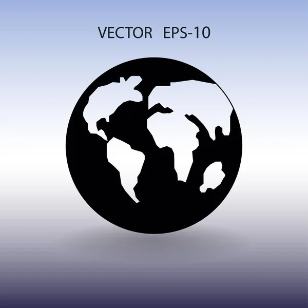 Flat icon of globe. vector illustration — Stock Vector