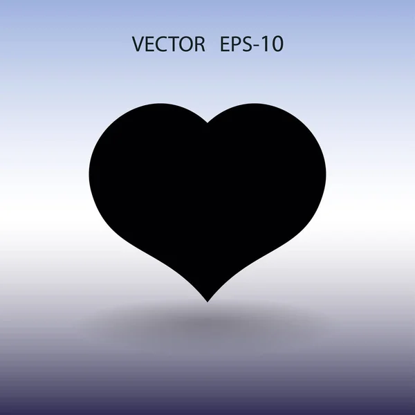 Επίπεδη εικόνα της καρδιάς. Vector εικονογράφηση — Διανυσματικό Αρχείο
