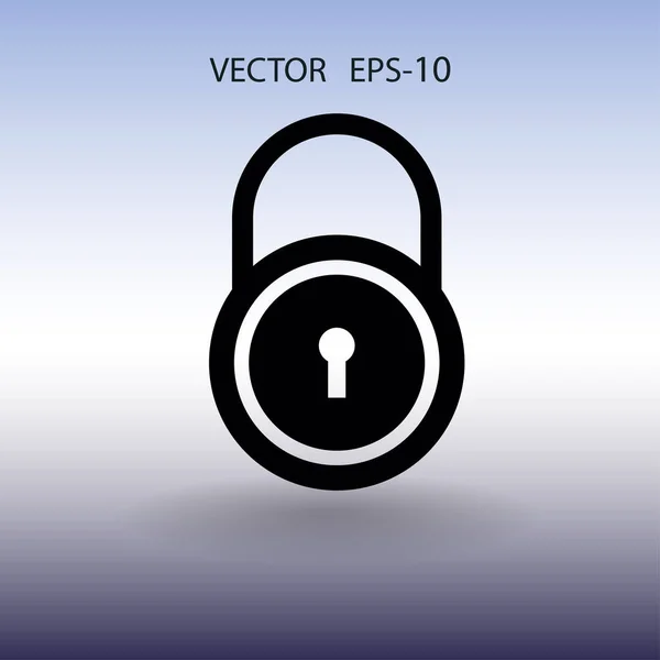 Icona piatta della serratura. illustrazione vettoriale — Vettoriale Stock