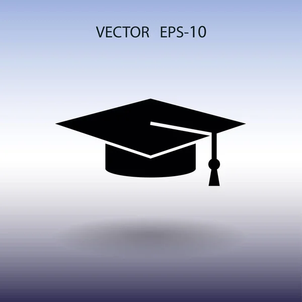 Icono plano de graduado. ilustración vectorial — Archivo Imágenes Vectoriales