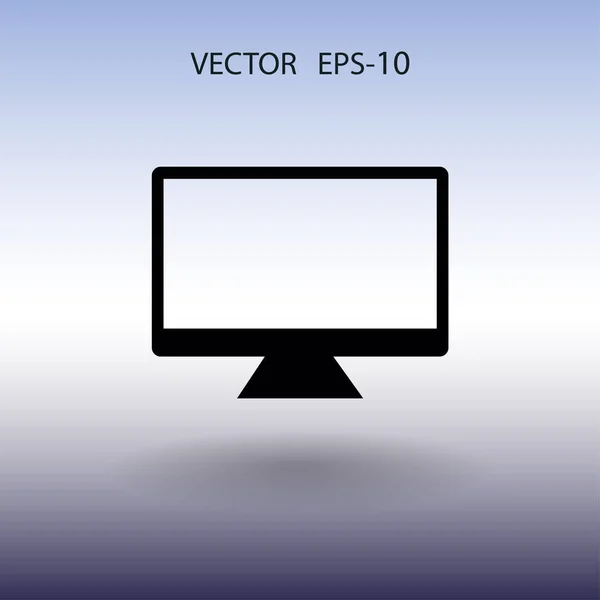 Icône plate du moniteur. illustration vectorielle — Image vectorielle