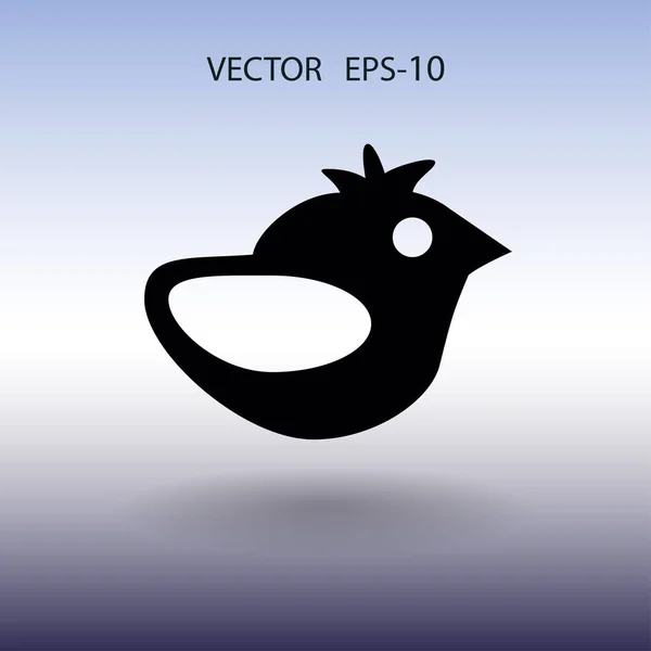 Flaches Symbol des Vogels. Vektorillustration — Stockvektor