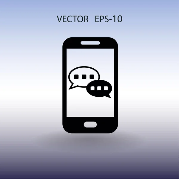 Handy-Chat-Ikone. Vektorillustration — Stockvektor