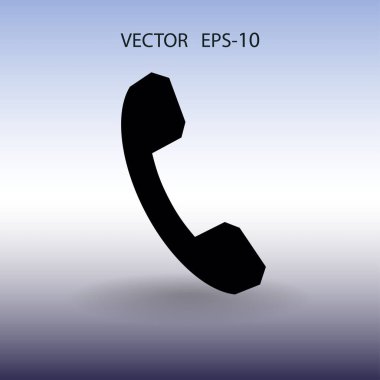Bir telefon düz simgesi. vektör çizim