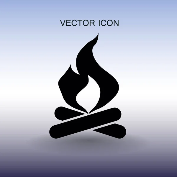 Illustrazione vettoriale icona fuoco — Vettoriale Stock