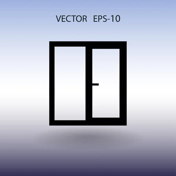 Plochá okna ikona, vektorové ilustrace — Stockový vektor