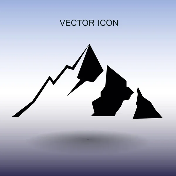 Montagna icona vettoriale illustrazione — Vettoriale Stock