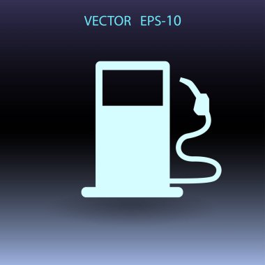 Düz yakıt simgesi. Vektör