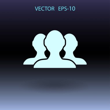 Takım çalışması düz simgesi. vektör çizim