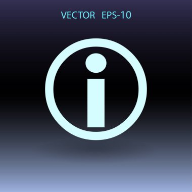 Düz simgesi bilgi. vektör çizim