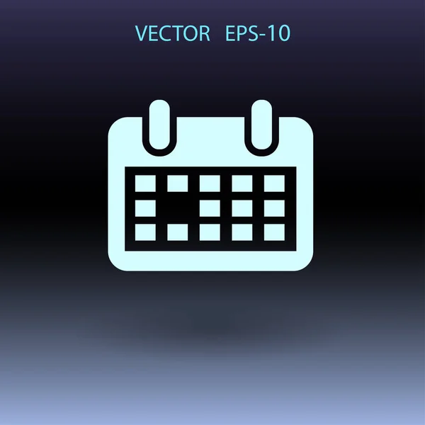 Icono plano del calendario. ilustración vectorial — Vector de stock