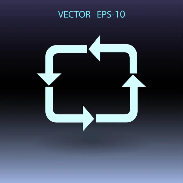 Ikon siklik yang datar. ilustrasi vektor - Stok Vektor