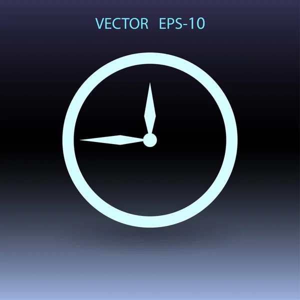 Ikon jam yang datar. ilustrasi vektor - Stok Vektor