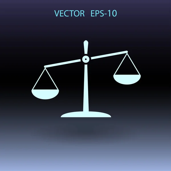 Platte icoon van Justitie. vectorillustratie — Stockvector