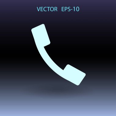 Bir telefon düz simgesi. vektör çizim